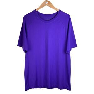 Fabletics Purple Short Sleeve Athletic Moisture Wicking Stretch T-Shirt